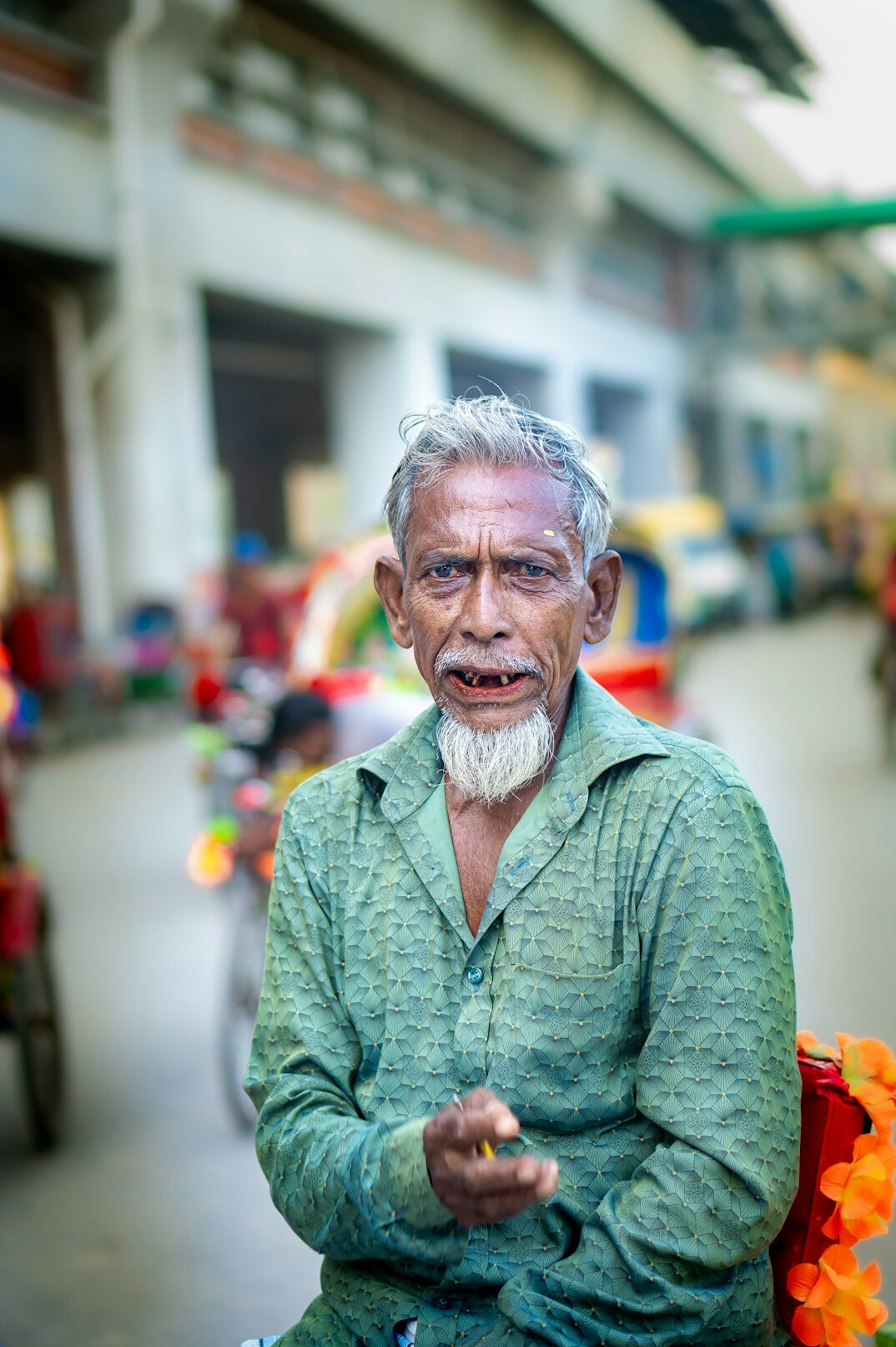 elderly man telling story