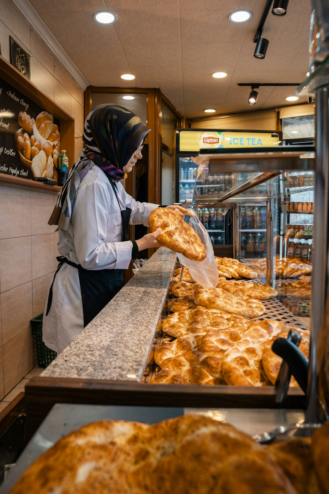 baker at work in shop