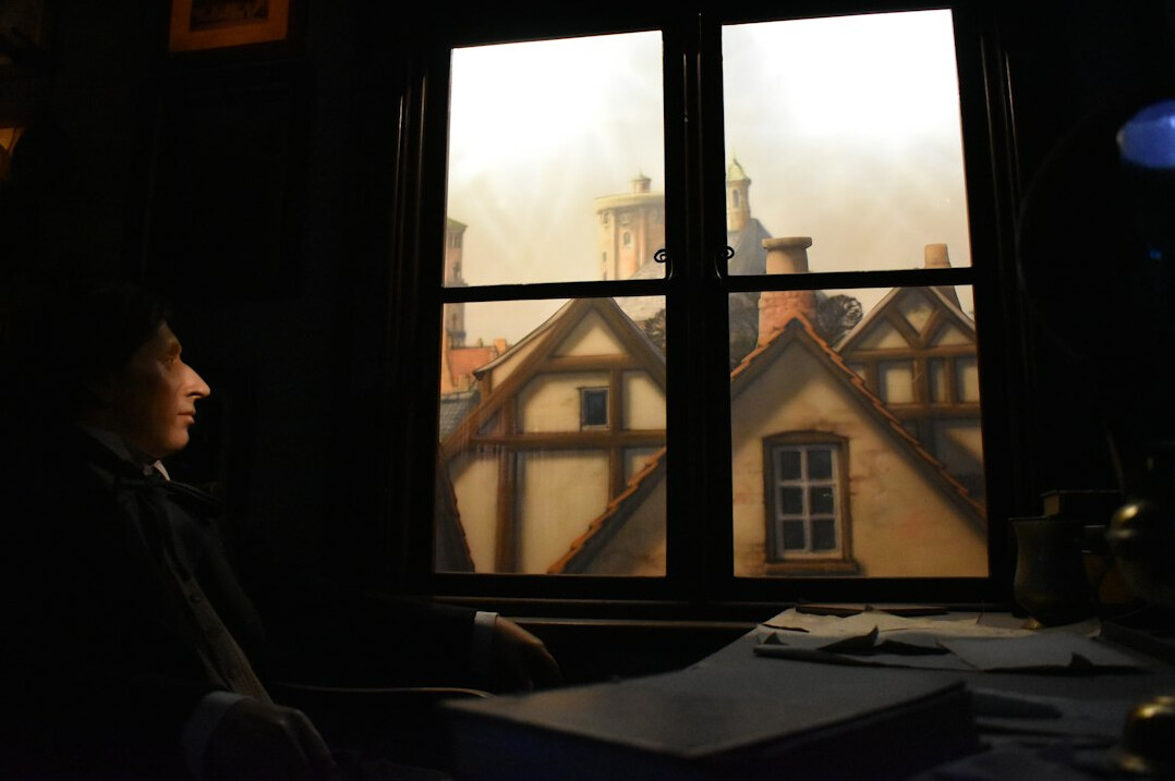 Portrait of an elderly Danish man sitting by a window